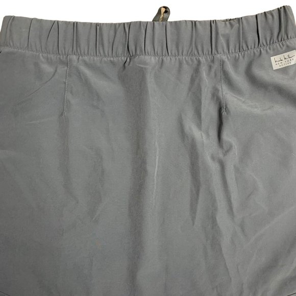 Nicole Miller Active Athletic Skirt S Grey Zip Pockets Elastic Drawstring Waist - Picture 4 of 5